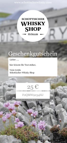 Geschenkgutschein mit Blüten und Freitext