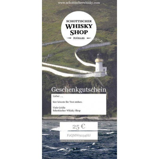 Whisky Gutschein Ausdrucken f. 25 250 Euro Weihnachten, Ostern, Geburtstag