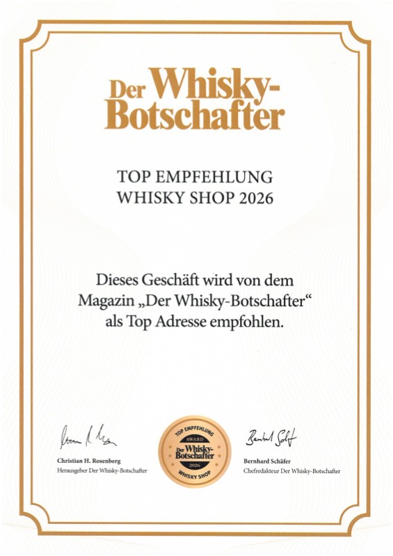 Schottischer Whiskyshop ist die Top-Empfehlung vom WhikyBotschafter